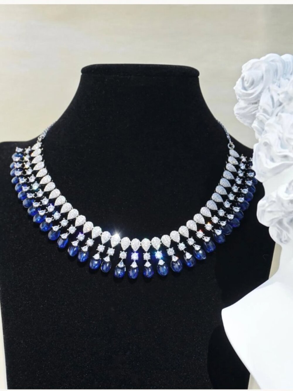 Blue Necklace Cubic Zirconia